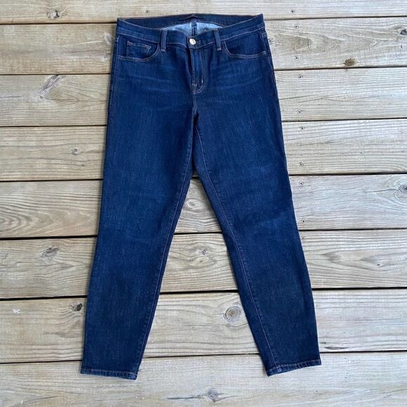 J Brand Dark Wash Capri Mid Rise Jeans Size 30 - Picture 1 of 4